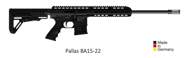 Pallas BA15-22 .22LR KK Repetierbüchse AR15 Look 1/2x20UNF schwarz