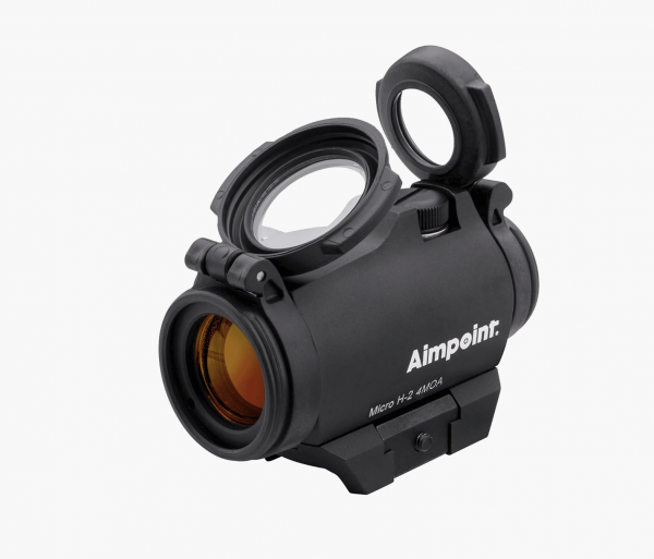Aimpoint 200183 Micro H-2 4MOA Rotpunktvisier mit Standard Montage für Weaver Picatinny