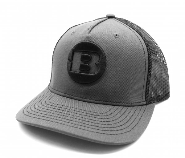 Bergara CAP grau schwarz bestickt Logo V171