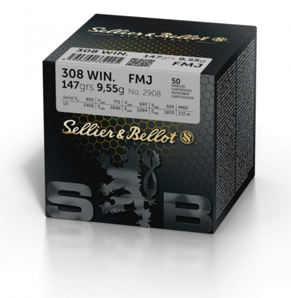 Sellier & Bellot 114463 .308 Win. FMJ 9,5g 147grs. 50 Stück