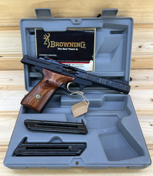 Browning Buck Mark .22 l.r. 5,5" Lauf Sportpistole Griffschalen aus Holz -> sehr guter Zustand!!!
