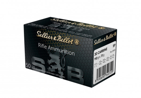 Sellier & Bellot .30 Carbine SP 7,1g/110grs. 50 Stk.