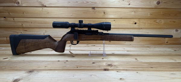 Hämmerli 580.24.11 Arms Force B1 22M Walnut Wood HQ3 .22 WMR, 20" mit Hawke Zielfernrohr 4-12x40