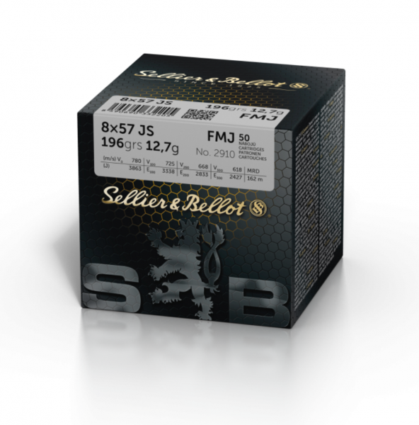 Sellier & Bellot 114462 8x57 IS FMJ 12,7g 196grs. 50er