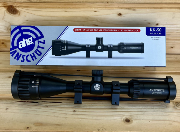 Anschütz Optics KK50 Zielfernrohr 4-12x44 AO MOA Abs. KK50 DSB inkl. Montageringe 9-11mm