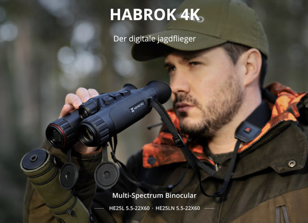 Hikmicro Binocular Habrok 4K HE25LN 5.5-22x60 Wärmebild/Nachtsicht/Digitalkamera 940Nm 1920 x 1080