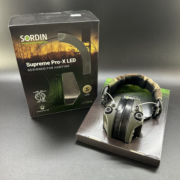 Aussteller Sordin 75302-X-07-S Elektronischer Gehörschutz Supreme Grün Pro X LED Headband