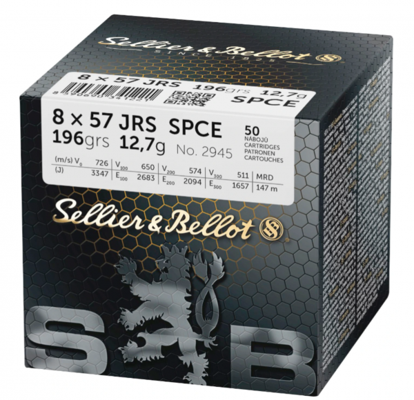 Sellier & Bellot 155486 8x57 IRS SPCE 196grs. 12,7g 50 Stück