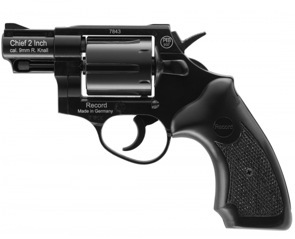 RECORD Revolver Chief 2" brüniert 9mm R Knall Schreckschussrevolver