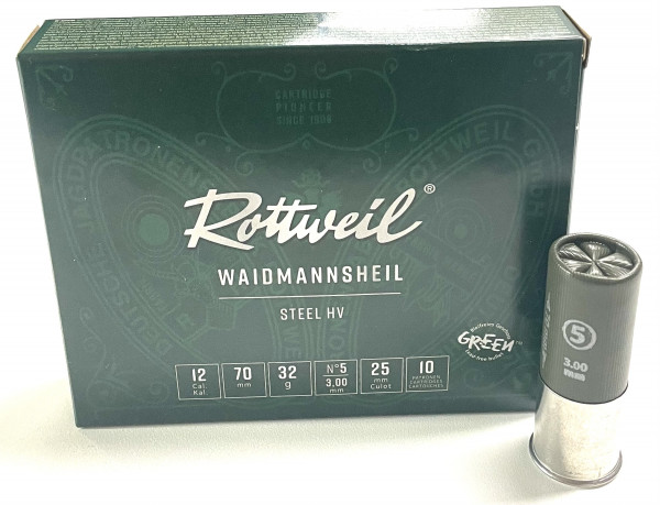 Rottweil 2431745 Waidmannsheil Steel HV 12/70 32g 3,00 mm 10St