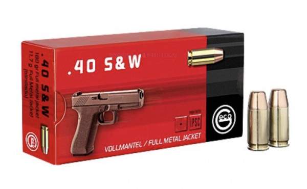 Geco .40 S&W Vollmantel Flachkopf 11,7g 180grs. Pistolenmunition