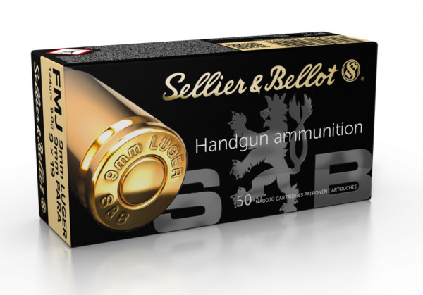 Sellier & Bellot 65187 9mm Luger Vollmantel 8,0g 124grs. 50 Stk.
