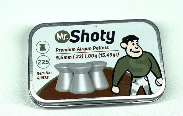 Umarex 4.1973 Mr. Shoty Flathead Airgun pellets 5,5 mm .22 1,00 g 225pcs tin