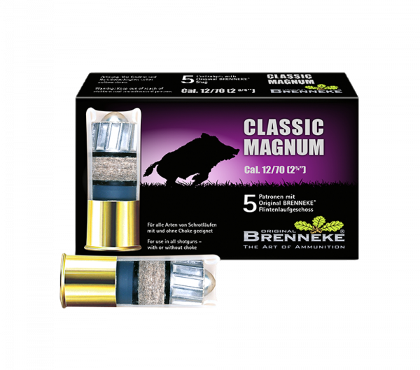 Brenneke 40652000 12/70 Classic Magnum 31,5g/490grs. Flintenlaufgeschoss