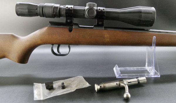 Rhöner Sportwaffen Weisbach Einzellader Büchse .22lr mit "WISCHO" ZF 3-9x40 Abs. 4