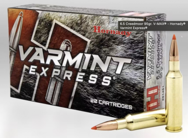 Hornady 81481 Munition 6,5 Creedmoor 95grs. V-Max 20 Stück
