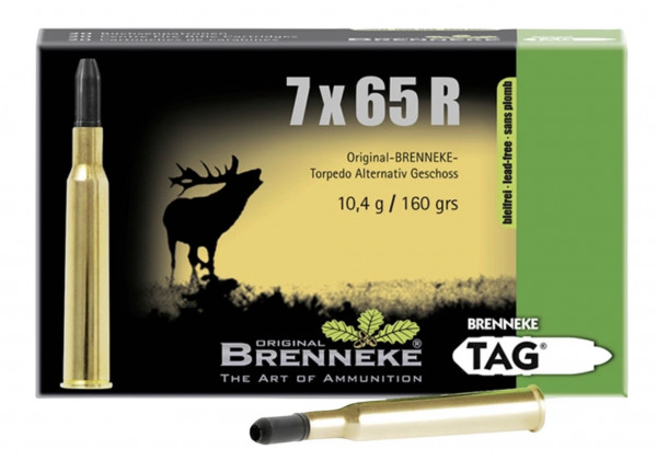 Brenneke 7x65 R TAG 10,4g 160grs. Bleifrei Langwaffenmunition