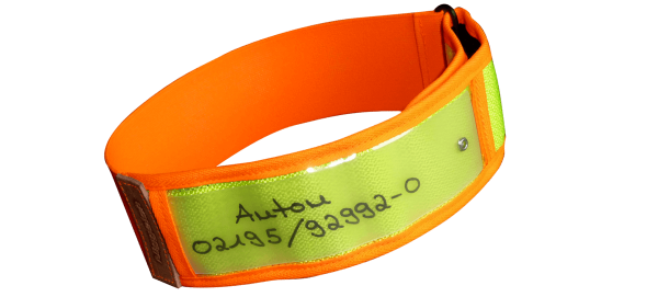 Niggeloh 406700651 Halsung Warnhalsung Größe S / M Halsumfang 40-58 cm Orange / Signalgelb