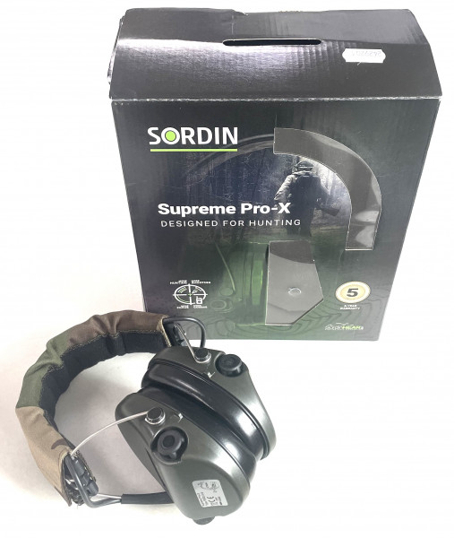 BWare Sordin 75302-X-S Elektronischer Gehörschutz Supreme Pro X Headband Grün Camo V392