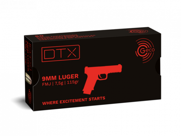 Geco 2417957 9mm LUGER FMJ DTX 7,5g 115grs
