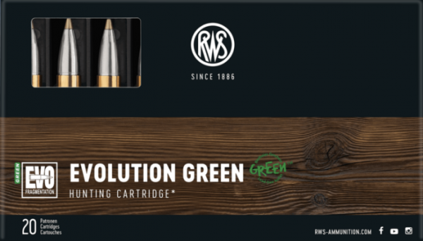 RWS 2408644 Büchsenpatronen .308 Win. Evo Green 9,0g 139grs.