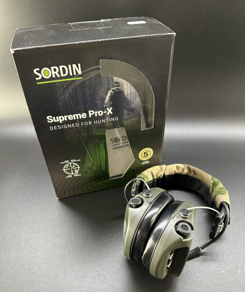 Aussteller Sordin 75302-X-S Elektronischer Gehörschutz Supreme Pro X Headband Grün Camo