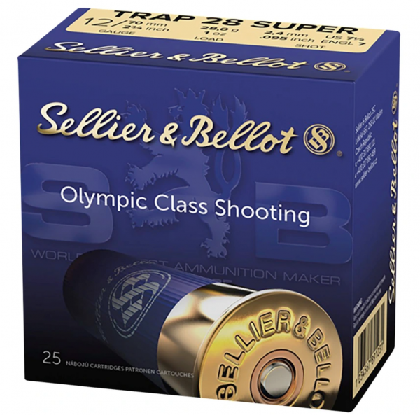 Sellier & Bellot 107477 12/70 Super Trap 2,4mm 28g 2,4mm Trapmunition 25 Stück