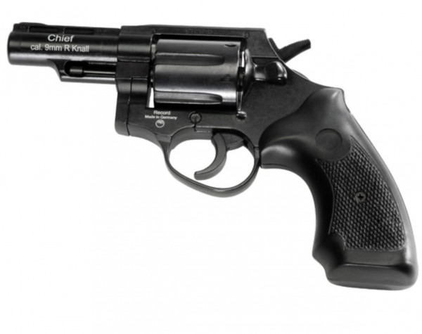 RECORD Revolver Chief 2" brüniert 9mm R Knall Schreckschussrevolver