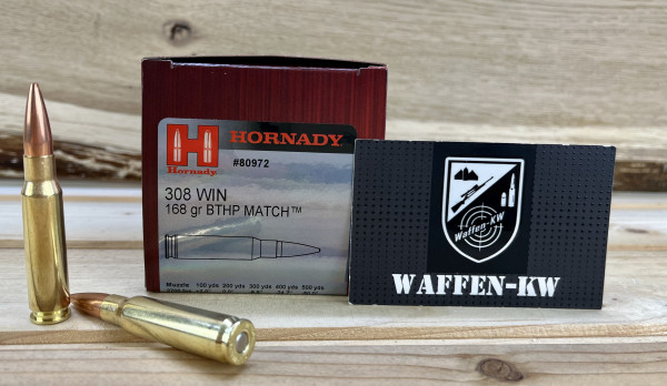 Hornady 80972 Munition .308 Win. 168grs. BTHP Match 50 Stück
