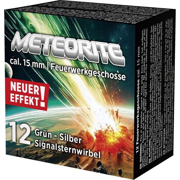 Umarex 4.1422 Meteorite 12 Grün Silber Signalsternwirbel cal. 15mm Feuerwerkgeschosse Pyro