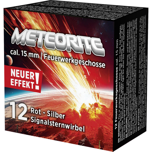 Umarex 4.1423 Meteorite 12 Rot Silber Signalsternwirbel cal. 15mm Feuerwerkgeschosse Pyro
