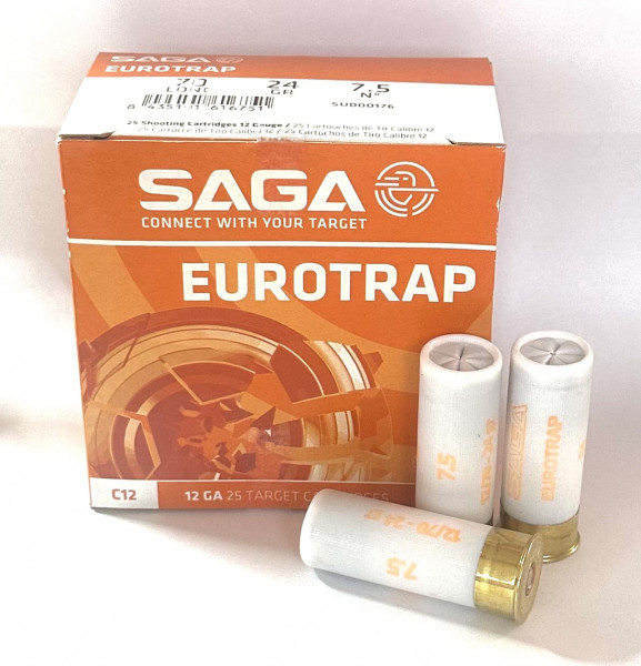 SAGA Eurotrap Schrotflintenmunition 12/70 24g
