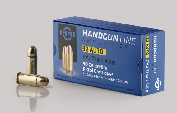PPU 7,65mm 32 Auto 4,6g 71grs FMJ 50 Stk.