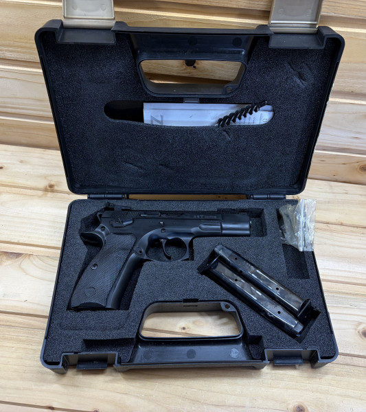 CZ 75B Omega 9mm Luger Lauflänge: 11,4cm, Hardgummigriffschalen + 2x Magazine