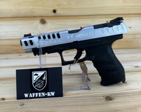 Vorführwaffe Walther halbautom. Pistole Q5 Match Champion 9x19 INT. 15R in schwarz silberfarben