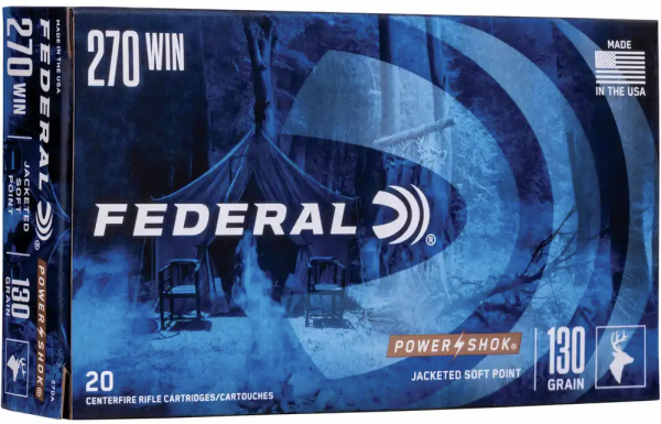 Federal Ammunation .270 Win. Power Shok Tlm 8,4g 130grs. 20Schuss