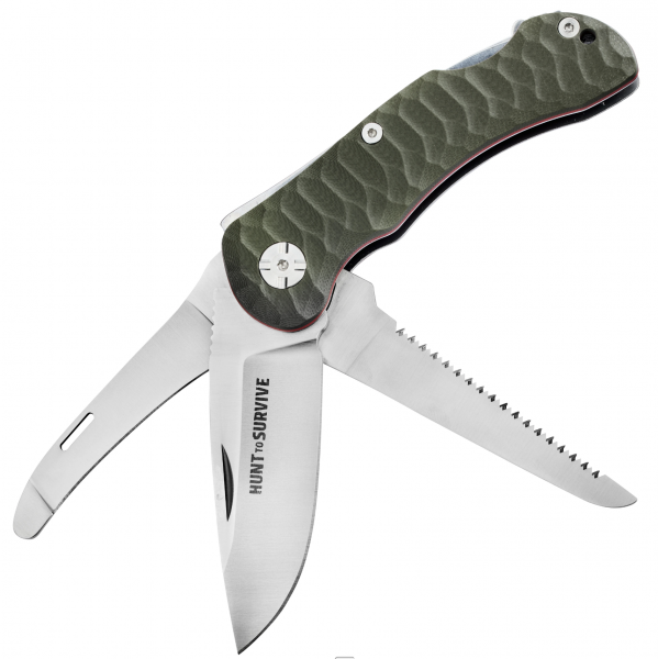 Merkel Gear 2025823 Klappmesser Keiler Tool Hunt to survive in grün