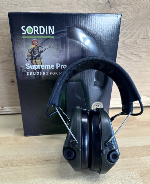 Aussteller Sordin 75302-S Elektronischer Gehörschutz Supreme Pro Headband in Grün U0124