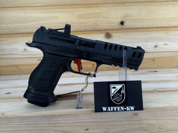 Vorführwaffe halblautem. Pistole Carl WALTHER Q5 Match SF Expert 9x19 INT mit rotem Abzug