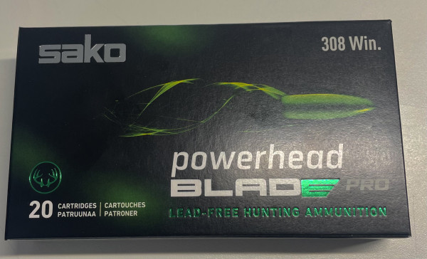 Sako 133000947 .308 Win. Powerhead Blade Pro SP 8,4g 130grs. Bleifrei 20Schuss